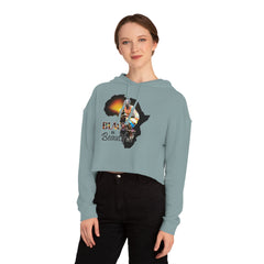 Ethnic Cropped Hoodie Sweatshirt for Women