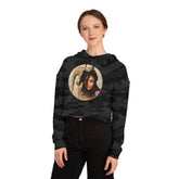 Ethnic Cropped Hoodie Sweatshirt for Women