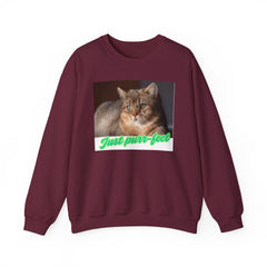Cat Lover's Unisex Crewneck Sweatshirt - Just Purr-fect Design