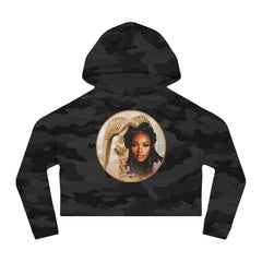 Ethnic Cropped Hoodie Sweatshirt for Women