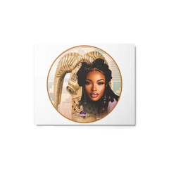 African Mask themed Glossy Metal Print (in)