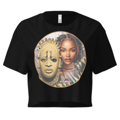 African Mask Themed Women's Crop Top | AS Colour 4062