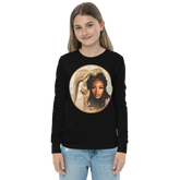 African Mask Themed Youth Long Sleeve Tee | Bella + Canvas 3501Y