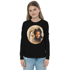 African Mask Themed Youth Long Sleeve Tee | Bella + Canvas 3501Y