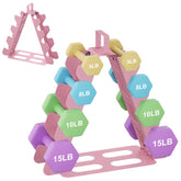 Compact Dumbbell Rack - A-Frame Weight Holder for Home Gym