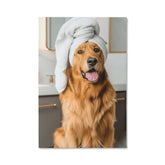 Luxury Dog Portrait: Pampered Pooch's Spa Day in Style