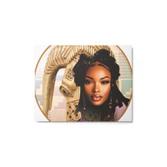 African Mask themed Glossy Metal Print (in)