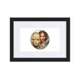 African Mask Themed Matte Paper Framed Poster With Mat (cm)