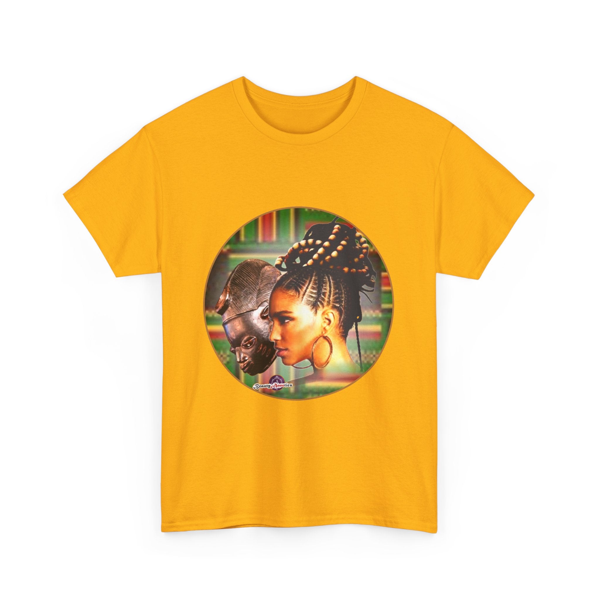 Africa Mask Themed Unisex Heavy Cotton Tee