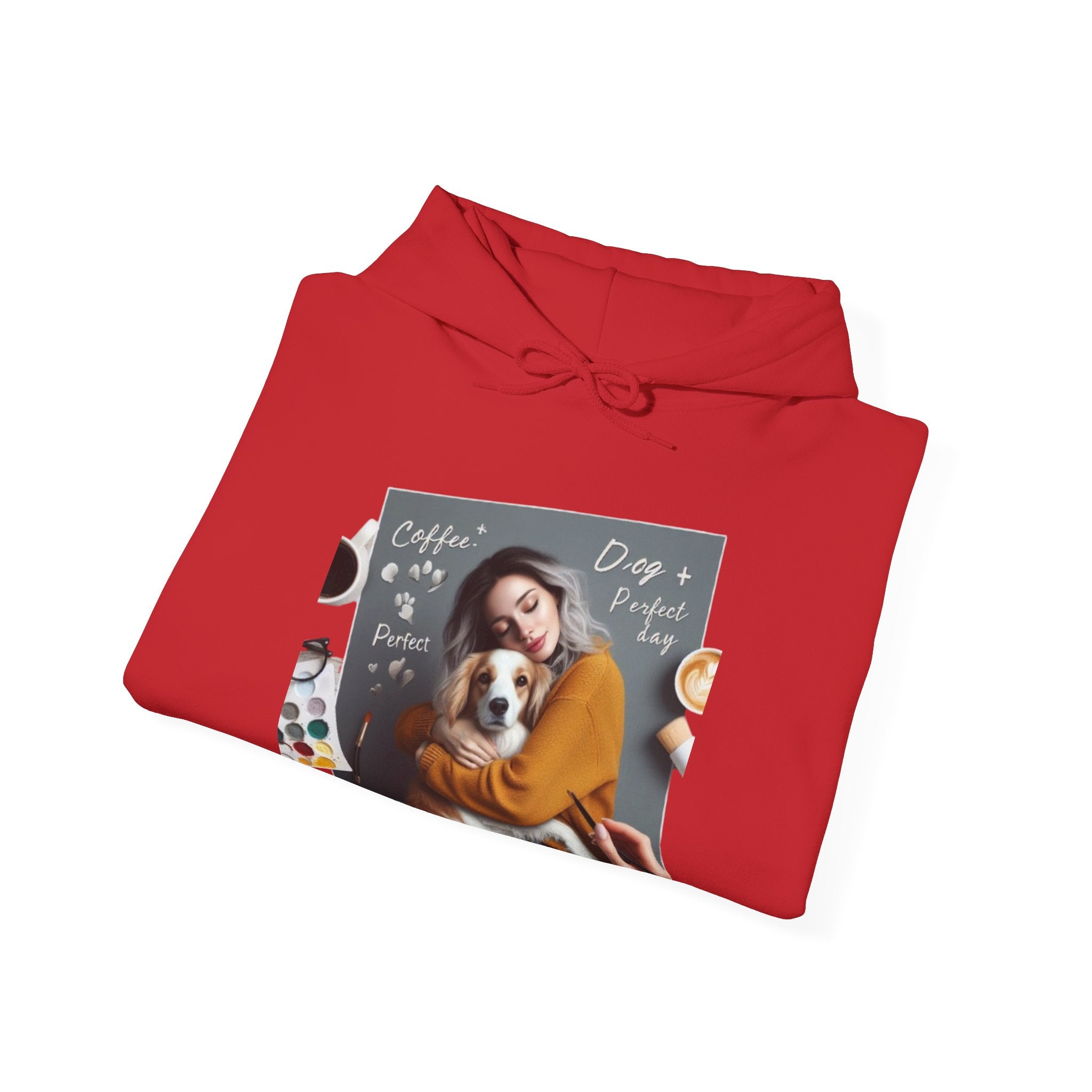 Coffee and Dog Lovers Unisex Heavy Blend™ Hooded Sweatshirt