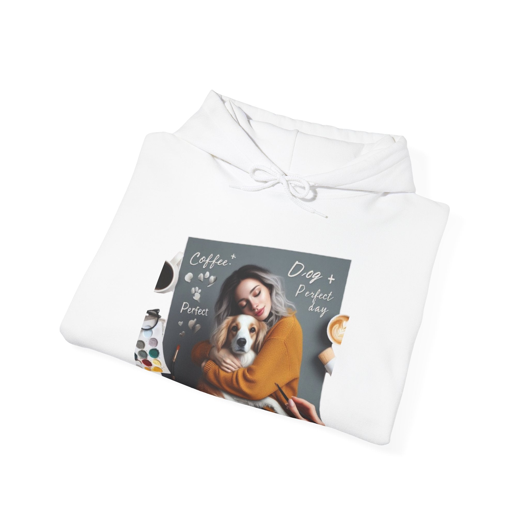 Coffee and Dog Lovers Unisex Heavy Blend™ Hooded Sweatshirt