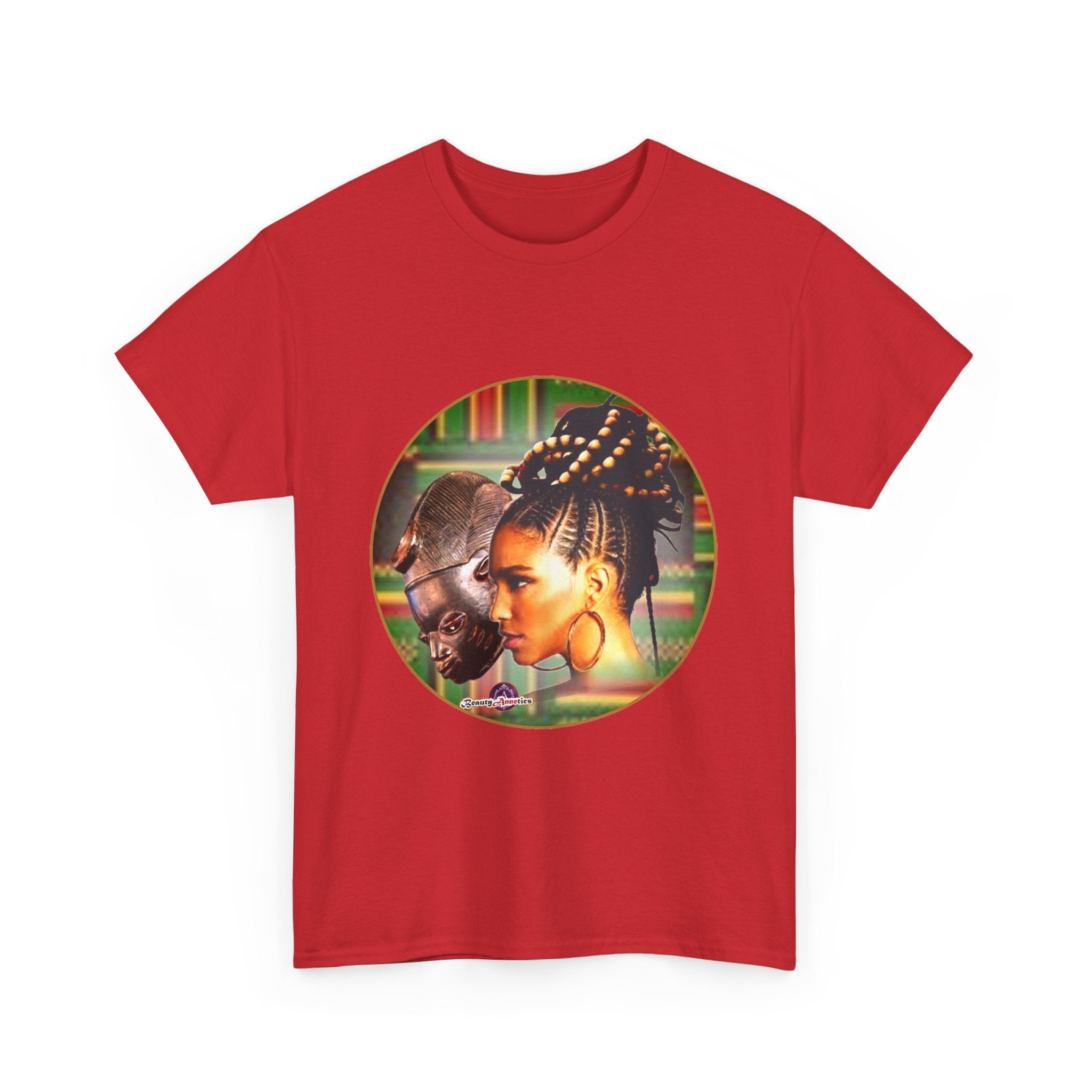 Africa Mask Themed Unisex Heavy Cotton Tee