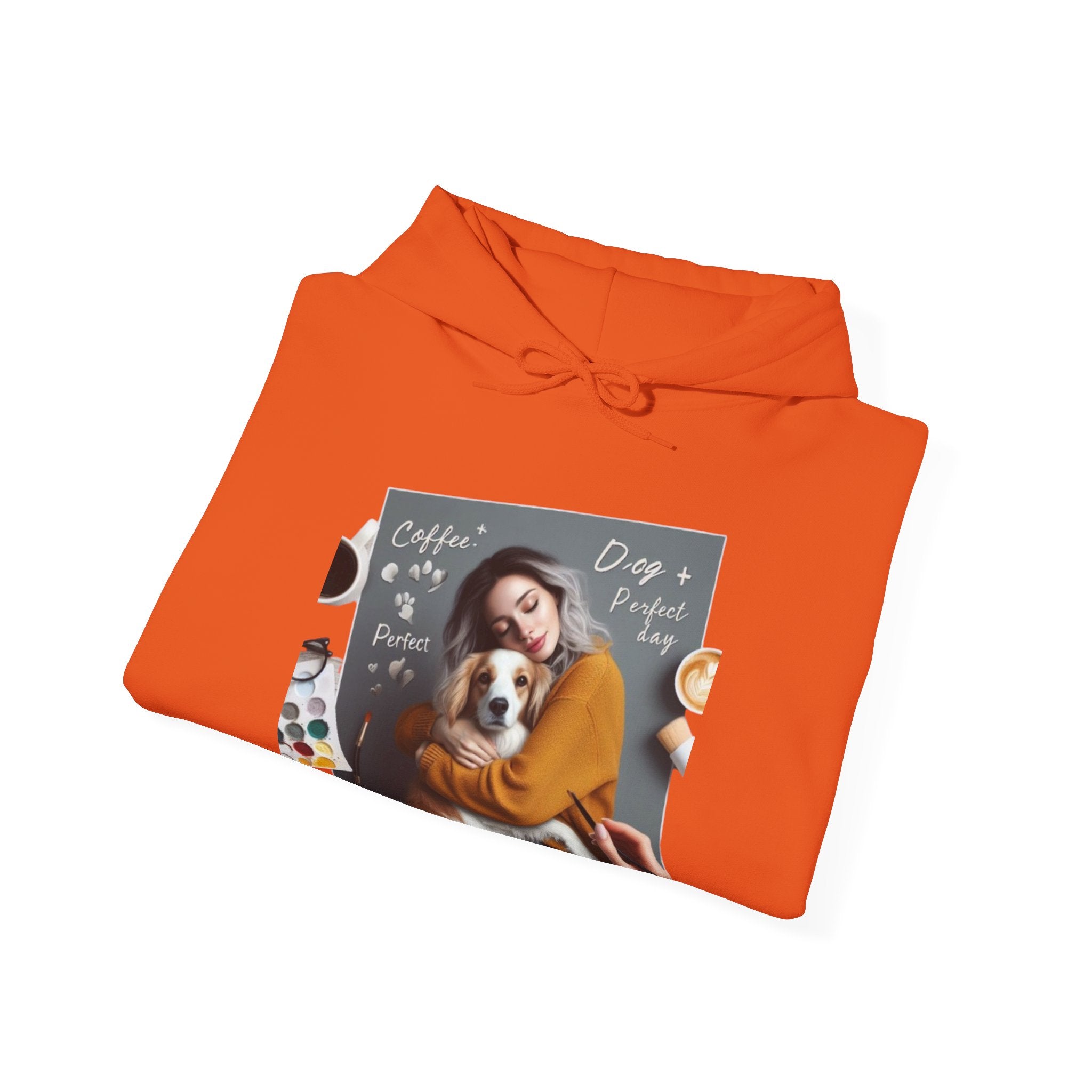 Coffee and Dog Lovers Unisex Heavy Blend™ Hooded Sweatshirt