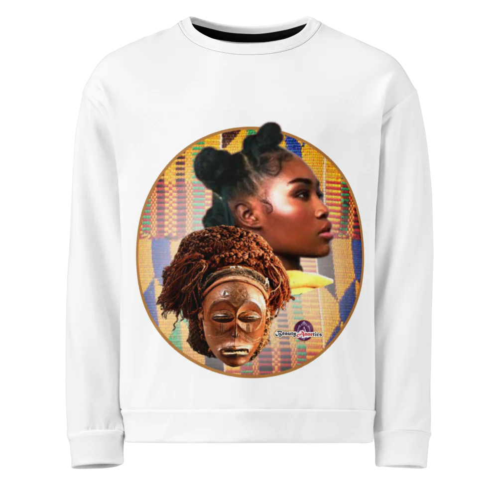 Africa Mask Themed All-Over Print Recycled Unisex Sweatshirt